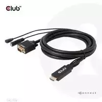 Kabelis Club 3D HDMI - D-Sub (VGA) 2m juoda (CAC-1712)