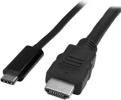 USB kabelis StarTech USB-C - HDMI 1 m Juodas (CDP2HDMM1MB)
