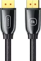 USAMS U75 8K DP to DP 1.4 HD kabelis, 3m, Juodas