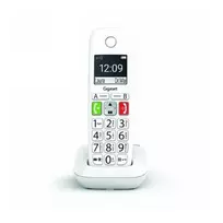 Belaidis telefonas - Gigaset E290 Dideli Mygtukai, 150 Kontaktų, Skambučių Blokavimas, Balta