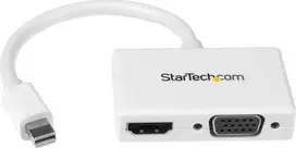 AV adapteris StarTech Rodyti Port Mini - HDMI - D-Sub (VGA) balta (MDP2HDVGW)