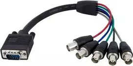 Kabelis StarTech D-Sub (VGA) - BNC x5 0.3m juoda (VGABNCMF1)