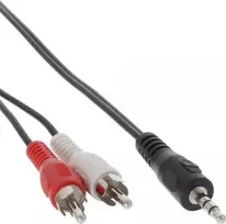 Intos InLine 2 x RCA kištukinis iki 3,5 mm kištukinis kabelis, 50 cm