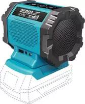 Dedra Akumuliatorinis garsiakalbis bluetooth USB lizdas 18V