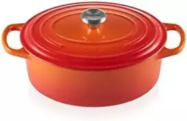 Le Creuset Puodas Signature ovalus 29 cm orkaitės raudonas