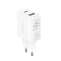 Įkroviklis buitinis Acefast A25 PD20W Type-C/USB-A baltas