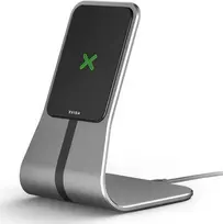 „Xvidia XVIDA“ (POWER 2) belaidis įkrovimo stalo stovas – „Qi 7.5W“ (sidabrinis)