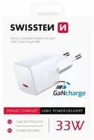 Swissten GaN USB-C 33W balta