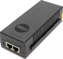 Digitus 10 Gigabit Ethernet PoE+ Injektor, 802.3at, 30 W, PoE-Injektor - juodas
