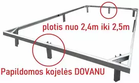 Pamatas 2,4-2,5m pločio šiltnamiams, Šiltnamio ilgis: Šiltnamio ilgis 6m