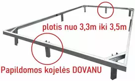 Pamatas 3,3m-3,5m pločio šiltnamiams, Šiltnamio ilgis: Šiltnamio ilgis 12m