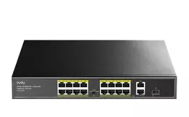 Šakotuvas Cudy FS1018PS1 tinklo jungiklis Fast Ethernet (10/100) Power over Ethernet (PoE) Pilkas