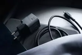 Green Cell Žalias Cell Žalias CELL Charger USB-C GaN GC PowerGaN 33W PD 3.0 QC 3.0 1x USB-C juodas