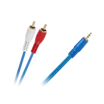 Oem Kabelis 2xRCA - AUX 3.5mm 3m Mėlynas