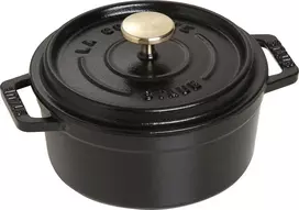 Staub Cocotte 12cm apvalus juodas, ketaus