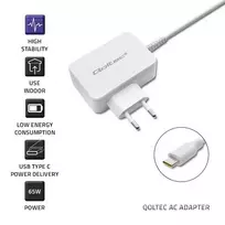 QOLTEC 51039 Įkroviklis 65W 5 20.3V 2 3.25A USB tipas C PD Baltas