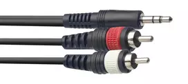 Audio kabelis Stagg 3.5mm TRS - 2 x RCA 6m