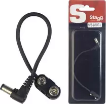 9V baterijos adapteris efektų pedaliukui (lenktas) Stagg SPS-9VBAT-L