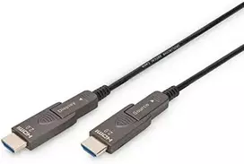 Digitus Hibridinis AOC HDMI 2.0 Premium didelės spartos Ethernet 4K60Hz UHD HDMI D/A HDMI D/A M/M kabelis, juodas, 30 m