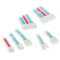 Mėlyna Kolink Core Adept Braided Cable Extension Kit - Brilliant Baltas/Neon Mėlyna/Pure Rožinė
