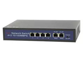 Šakotuvas Blow 4 jungiklis PoE 100Mbps 60W BL-SW6-4P