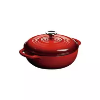 Lodge Emaliuotas ketaus puodas - raudonas 2,8L / Namelis