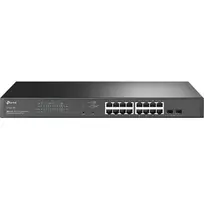 Šakotuvas Tinklo Komutatorius - TP-Link TL-SG2218P Gigabit Ethernet Su PoE 1U Juoda