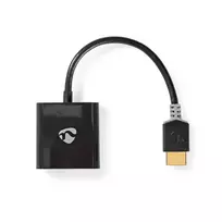 Nedis HDMI™ kabelis | HDMI™ jungtis | VGA lizdas / 3,5 mm lizdas | 1080p | Paauksuotas | 0,20 m | Tiesus | PVC | Antracitas | Pakuotė su peržiūros langeliu