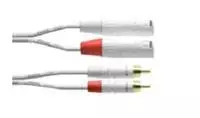 Cordial 2 x RCA - 2 x XLR garso laidas, 6 m, baltas