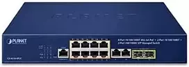 Šakotuvas Switch Planet PLANET IPv4/IPv6, 8 prievadų valdomas valdomas L2/L4 Gigabit Ethernet (10/100/1000) PoE palaikymas 1U Mėlyna