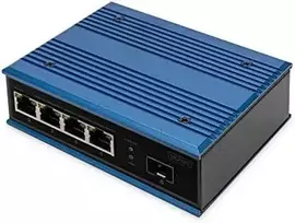 Šakotuvas Digitus DN-651130 tinklo komutatorius Ne-valdomas Fast Ethernet (10/100) Juoda, Mėlyna