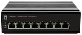 Šakotuvas Level One Carruzzo LevelOne IFS-0801 tinklo komutatorius Ne-valdomas Fast Ethernet (10/100) Juoda