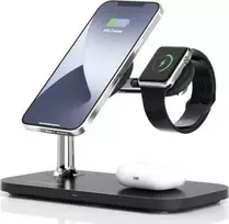 Carruzzo RealPower ChargeAIR Mag Išmanusis telefonas, Išmanusis laikrodis, Planšetinis kompiuteris Juoda USB Belaidis įkrovimas Vidaus