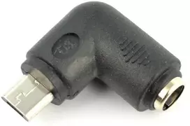 Oem Kampinis adapterio lizdas 5.5x2.1mm - microUSB kištukas