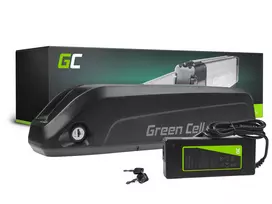 Green Cell Žalias Cell Žalias Cell® el, Dviračio akumuliatorius 36V 13Ah ličio jonų vamzdelis su įkrovikliu