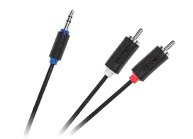 Jack kabelis 3.5-2RCA 1.8 m Cabletech standartas