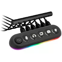 Streamplify HUB DECK 5, 4x USB 3.0, 1x USB 2.0, RGB, 12V, EU Power Cord – juodos spalvos