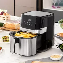 Gruzdintuvė beztłuszczowa InnovaGoods Gruzdintuvė Bezolejowa Fryinn Pro 5500 Juodas Nerūdijantis plienas 1700 W 5,5 L