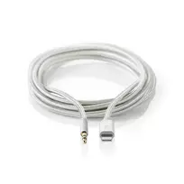 Nedis žaibo adapteris | Apple Lightning 8 pin | 3,5 mm kištukas | Paauksuotas | apvalus | Nailonas | Pakuotė su peržiūros langeliu