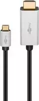 Kabelis USB Goobay USB-C - HDMI 3 m Juodai-sidabrinė (RB60175)