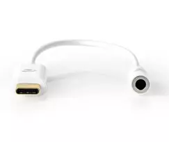 NEDIS USB-C adapteris / USB-C kištukas - 3,5 mm kištukas / baltas / dėžutė / 15 cm