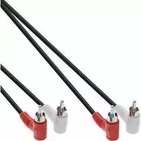 Intos InLine 2 x RCA kištukas - 2 x RCA kištukinis kabelis su kampinėmis jungtimis, 1,2 m