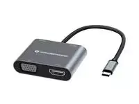 Adapteris AV Conceptronic CONCEPTRONIC Dock USB-C->HDMI,VGA,USB3.0,100WPD 0.15m gr