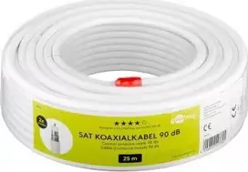 Wentronic Viela Goobay 90 dB bendraašio keturkampio antenos kabelis, 2 x patikra, CCS, 25 m