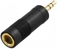 Inline Deltaco AD-2, 3.5mm, 6.3mm, Juodas
