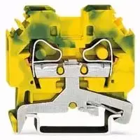 Wago 282-107 Apsauginė bėgelio jungtis 6mm2 geltona ir-žalia 282-107