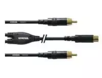 Cordial Šiltas 2 x RCA vyriškas - RCA moteriškas -y-kabelis, 30 cm