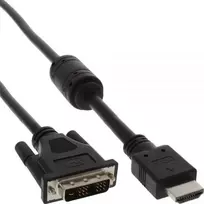 Kabelis InLine HDMI - DVI- D 0,5m juoda (17659)