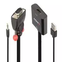 System przekazu sygnału AV Lindy Adap VGA&Audio to HDMI Konverter