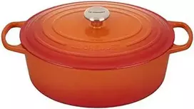 Kepimo Indas - Le Creuset Ovalus Ketaus Puodas 33 cm 7.5L Raudonas